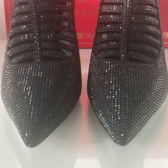 ❌SOLD❌RENÉ CAOVILLA Strass Cage Ankle Boots Black - Picture 3 of 6